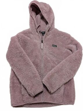 Eddie Bauer Girls’ L 10/12 Pink Sherpa Fleece Hoodie Jacket